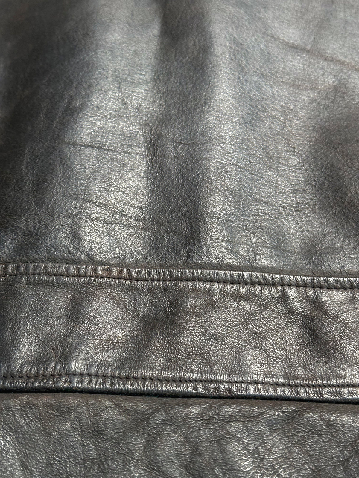 Wrangler, vintage leather jacket, ca. 1990s, dark brown, XL