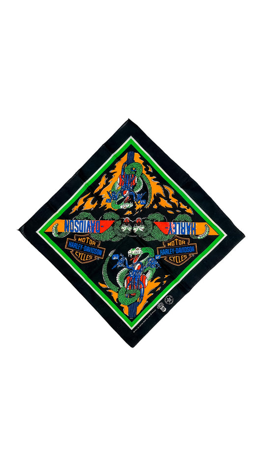 Harley Davidson Bandanna, Late 80s / Early 90s , Made in USA — Like New