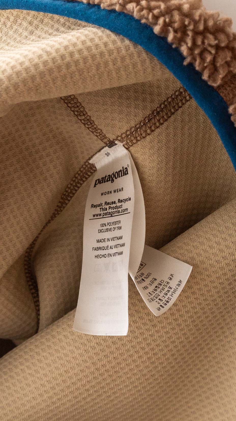Patagonia Retro X Fleece Jacket, Brown/Blue, L