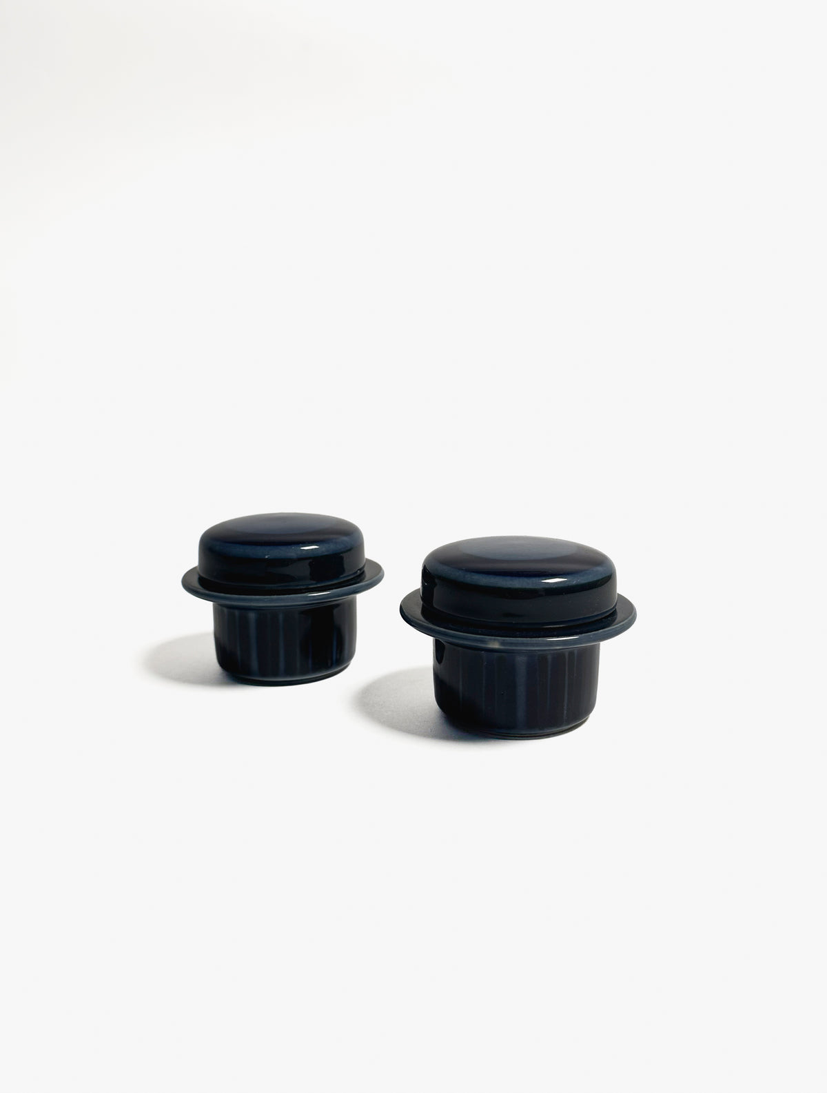 Arabia Kosmos, set of Egg Cups with lid, blue