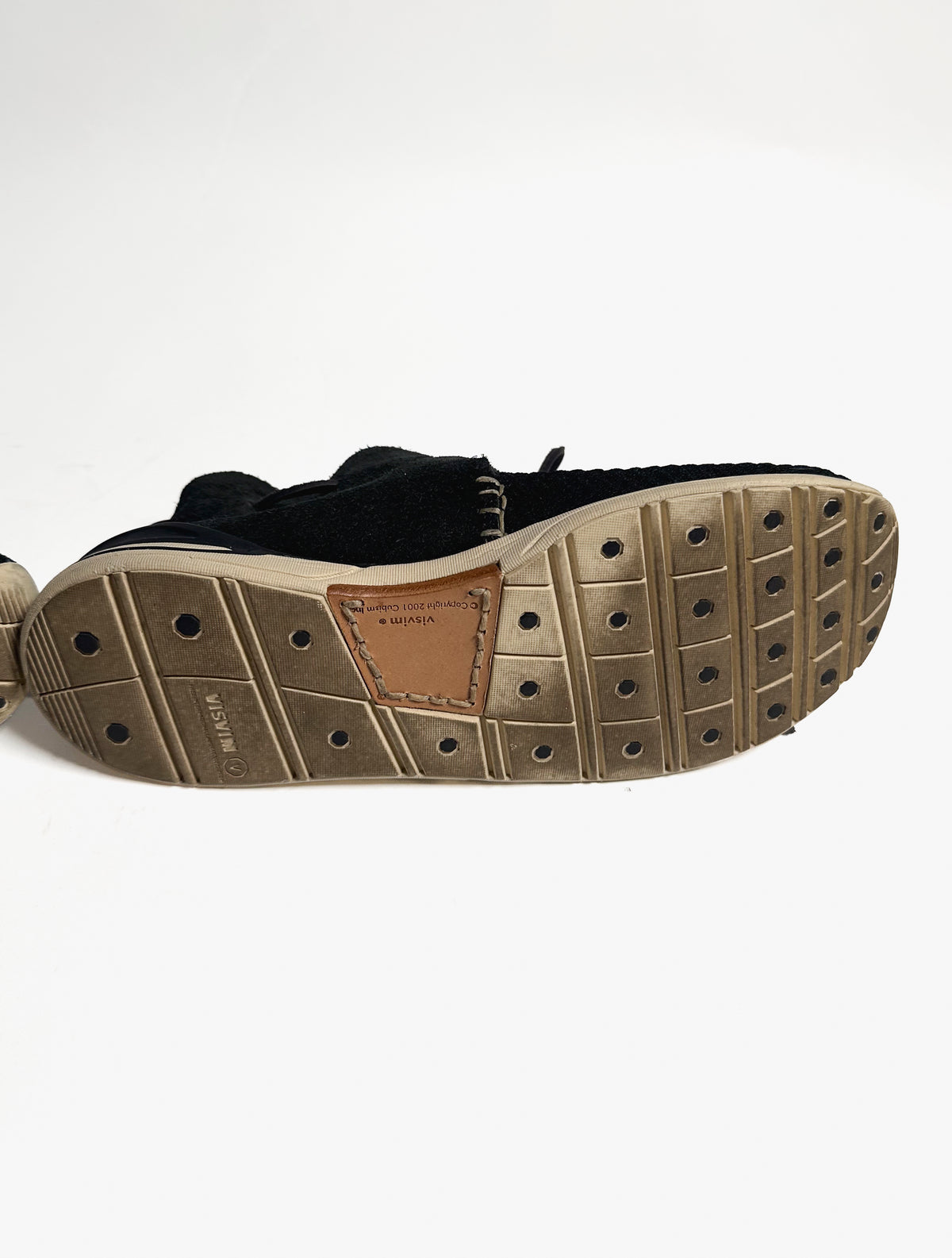 Visvim Huron Mesh Moc Folk shoes, black, US9.5