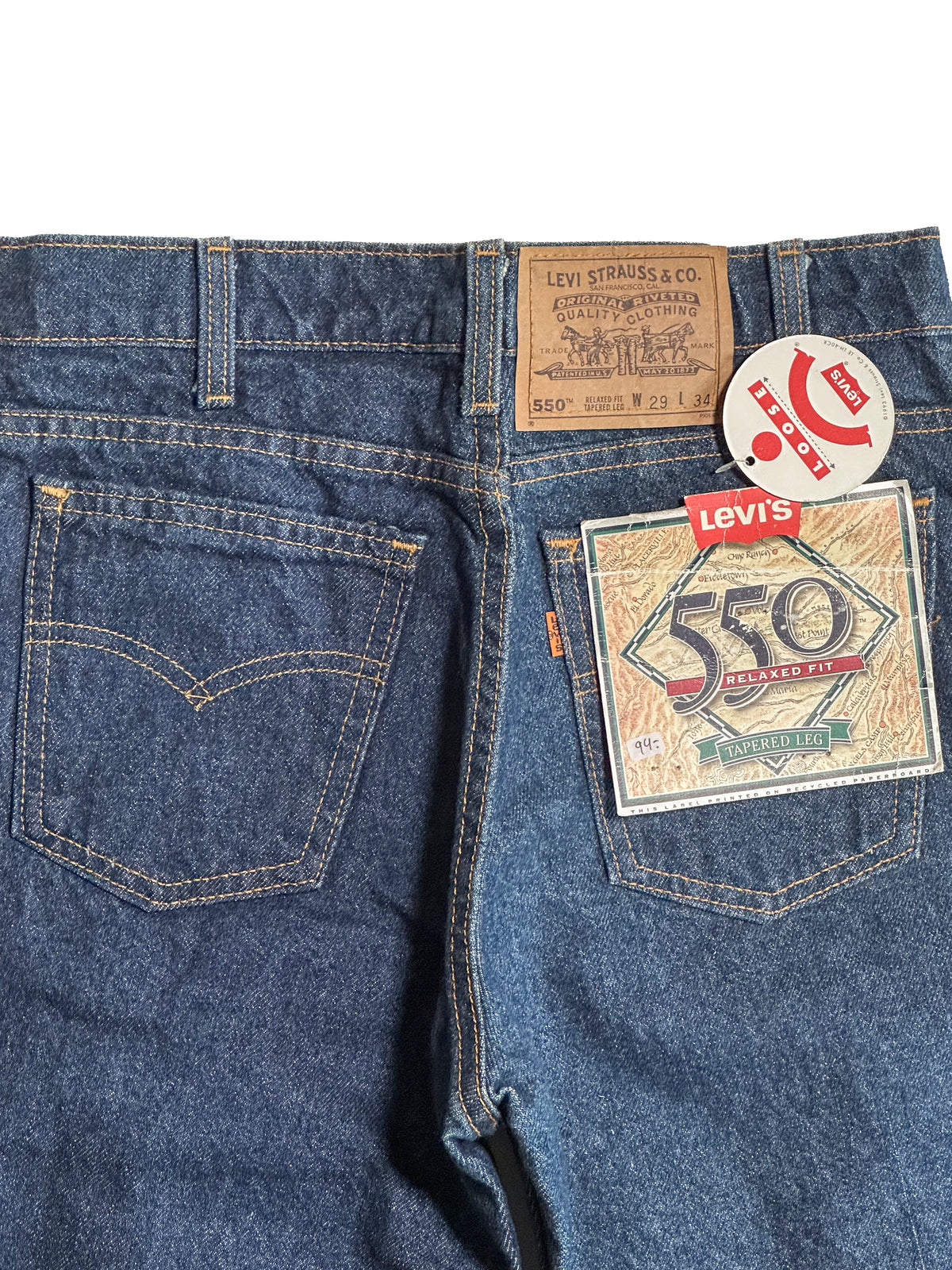 Deadstock Levi's 550, 90s, 29 x 34