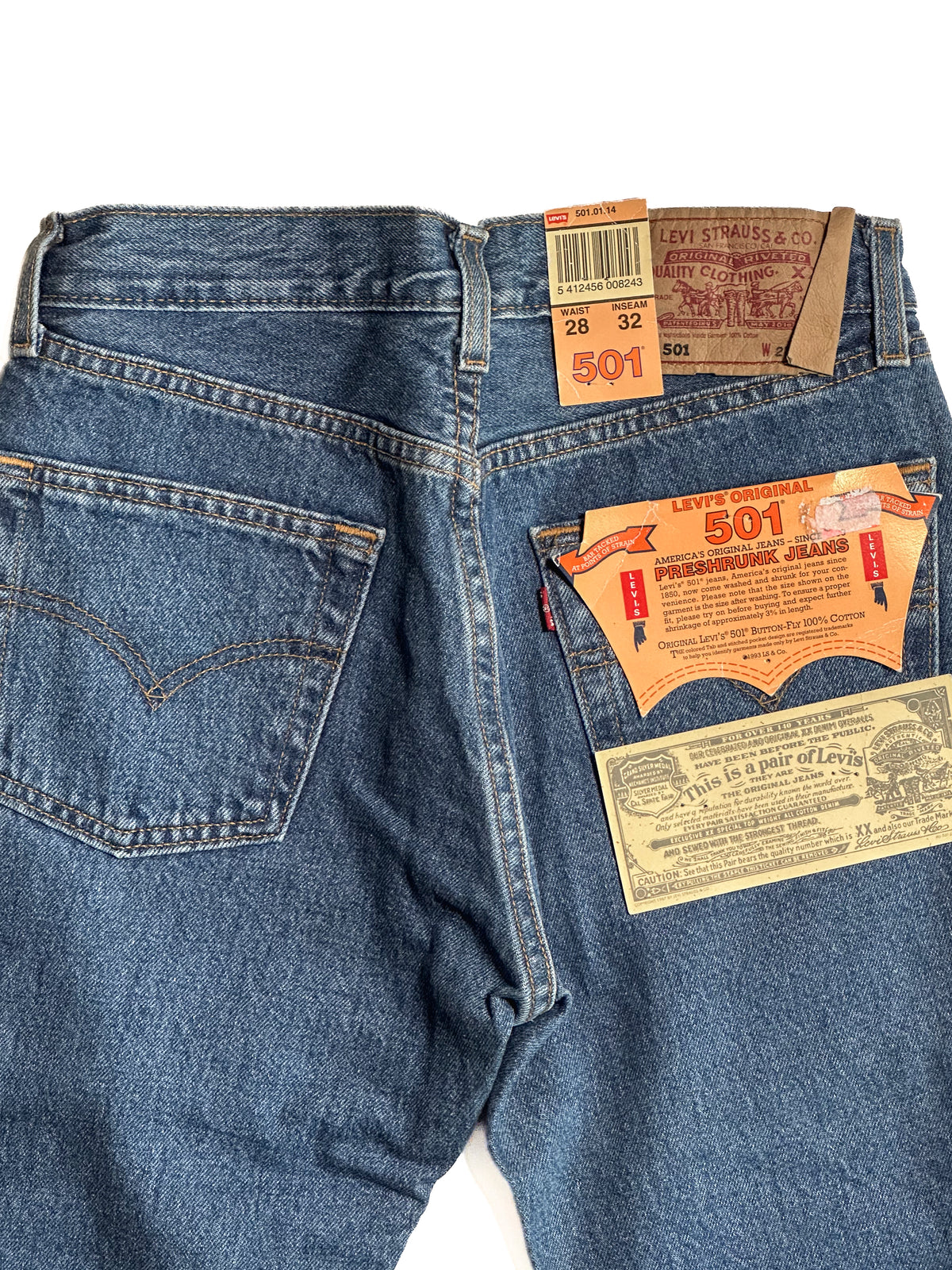Deadstock Levi's 501, 90s, 28 x 32