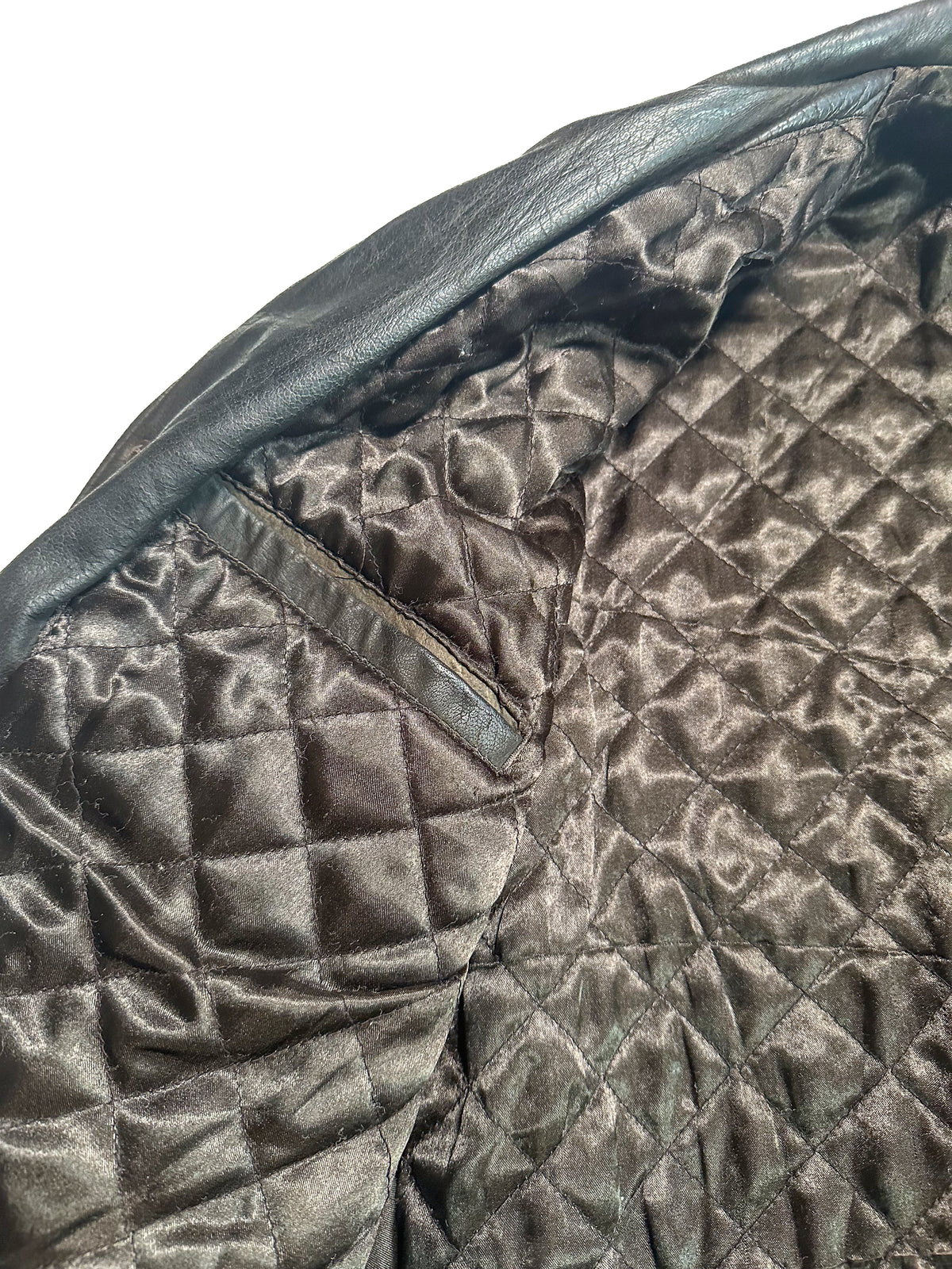 Wrangler, vintage leather jacket, ca. 1990s, dark brown, XL